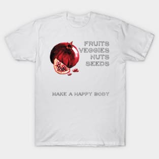 Vegan Slogan Pomegranate T-Shirt